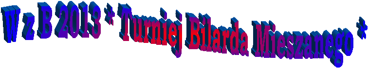 W z B 2013 * Turniej Bilarda Mieszanego *